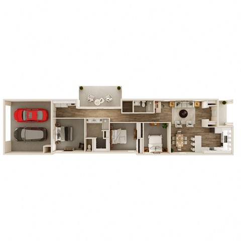 1,731 SF 3 Bed 2 Bath The Fitzgerald Floor Plan at Hawthorne Heights in Bentonville, AR